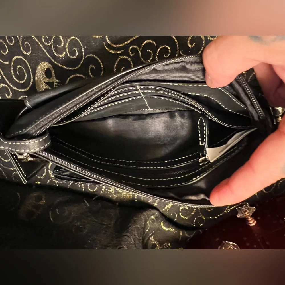 Tignanello Black Leather Clutch Wristlet